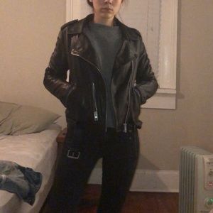 All Saints Balfern Leather Jacket (size M/L)